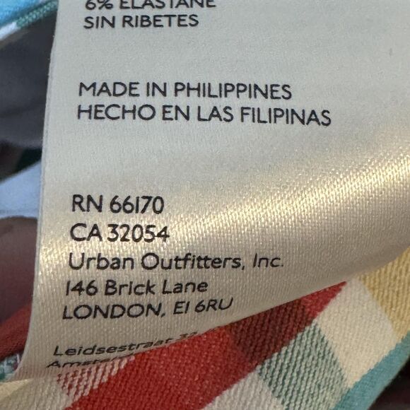 Maeve Anthropologie Pants Womens 2 Plaid High Rise Cropped Side Zip Stretch - Picture 11 of 11